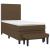 Pat box spring cu saltea, maro închis, 90x190 cm, textil GartenMobel Dekor