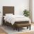 Pat box spring cu saltea, maro închis, 90x200 cm, textil GartenMobel Dekor