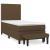 Pat box spring cu saltea, maro închis, 90x200 cm, textil GartenMobel Dekor