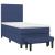 Pat box spring cu saltea, albastru, 100x200 cm, textil GartenMobel Dekor