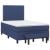 Pat box spring cu saltea, albastru, 120x200 cm, textil GartenMobel Dekor
