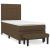 Pat box spring cu saltea, maro închis, 90x190 cm, textil GartenMobel Dekor