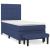 Pat box spring cu saltea, albastru, 90x200 cm, textil GartenMobel Dekor
