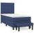 Pat box spring cu saltea, albastru, 100x200 cm, textil GartenMobel Dekor