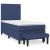 Pat box spring cu saltea, albastru, 90x190 cm, textil GartenMobel Dekor
