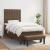 Pat box spring cu saltea, maro închis, 90x200 cm, textil GartenMobel Dekor