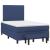 Pat box spring cu saltea, albastru, 120x200 cm, textil GartenMobel Dekor