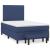 Pat box spring cu saltea, albastru, 120x200 cm, textil GartenMobel Dekor