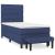 Pat box spring cu saltea, albastru, 80x200 cm, textil GartenMobel Dekor