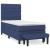 Pat box spring cu saltea, albastru, 90x190 cm, textil GartenMobel Dekor