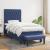 Pat box spring cu saltea, albastru, 100x200 cm, textil GartenMobel Dekor