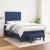 Pat box spring cu saltea, albastru, 120x200 cm, textil GartenMobel Dekor