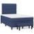 Pat box spring cu saltea, albastru, 120x200 cm, textil GartenMobel Dekor