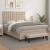 Pat box spring cu saltea, cappuccino, 140x190cm piele ecologică GartenMobel Dekor