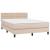 Pat box spring cu saltea, cappuccino, 140x200cm piele ecologică GartenMobel Dekor
