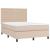 Pat box spring cu saltea, cappuccino, 140x200cm piele ecologică GartenMobel Dekor