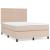 Pat box spring cu saltea, cappuccino, 140x200cm piele ecologică GartenMobel Dekor