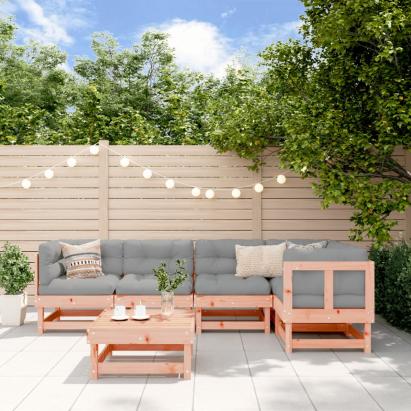 Set mobilier de grădină cu perne, 6 piese, lemn masiv Douglas GartenMobel Dekor