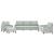Set de canapele cu perne, 4 piese, gri deschis, catifea GartenMobel Dekor