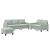 Set de canapele cu perne, 3 piese, gri deschis, catifea GartenMobel Dekor
