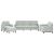 Set de canapele, 4 piese, gri deschis, catifea GartenMobel Dekor