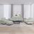 Set de canapele cu perne, 4 piese, gri deschis, catifea GartenMobel Dekor