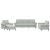 Set de canapele cu perne, 4 piese, gri deschis, catifea GartenMobel Dekor