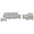 Set de canapele cu perne, 3 piese, gri deschis, catifea GartenMobel Dekor