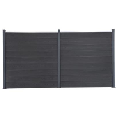 Set panouri pentru gard, gri, 353x186 cm, WPC GartenMobel Dekor