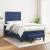 Pat box spring cu saltea, albastru, 120x190 cm, material textil GartenMobel Dekor