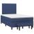 Pat box spring cu saltea, albastru, 120x190 cm, material textil GartenMobel Dekor