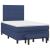 Pat box spring cu saltea, albastru, 120x190 cm, material textil GartenMobel Dekor