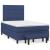 Pat box spring cu saltea, albastru, 120x190 cm, material textil GartenMobel Dekor