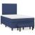 Pat box spring cu saltea, albastru, 120x190 cm, material textil GartenMobel Dekor