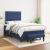 Pat box spring cu saltea, albastru, 120x190 cm, material textil GartenMobel Dekor