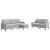 Set de canapele cu perne, 3 piese, gri deschis, catifea GartenMobel Dekor