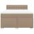 Pat box spring cu saltea, cappuccino, 140x190cm piele ecologică GartenMobel Dekor
