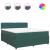 Pat box spring cu saltea, verde închis, 200x200 cm, catifea GartenMobel Dekor