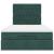 Cadru de pat otoman cu saltele, catifea verde închis 120x200cm GartenMobel Dekor