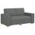 Set de canapele cu perne, 2 piese, gri închis, textil GartenMobel Dekor