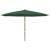 Umbrelă de soare de grădină, stâlp din lemn, verde, 400x273 cm GartenMobel Dekor