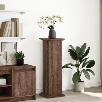 Suport prezentare cu depozitare stejar maro 31x30x90 cm lemn GartenMobel Dekor