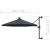 Umbrelă de soare montată pe perete cu LED-uri, antracit, 300 cm GartenMobel Dekor
