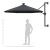 Umbrelă de soare montată pe perete cu LED-uri, antracit, 300 cm GartenMobel Dekor
