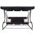 Balansoar gradina, 4 locuri, negru, 220x120x162 cm, functie pat, Linda GartenVIP DiyLine