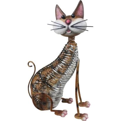 Decoratiune gradina, MagicHome, pisica, metalica, 30.5x16x40.5 cm GartenVIP DiyLine