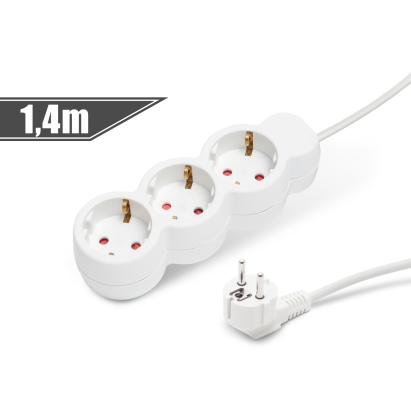 Delight - Prelungitor cu distribuitor triplu, 3x1 mm², 1,4 m Best CarHome