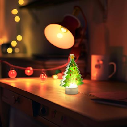 Decor LED - Alb cald - Brad de Crăciun - cu baterii Best CarHome