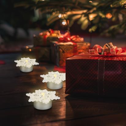Decor LED cu cristale de gheață - cu baterie - 4 buc/pachet Best CarHome