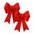 Decor Crăciun - fundiță - roșu - 13 x 17 cm - 2 buc/pachet Best CarHome